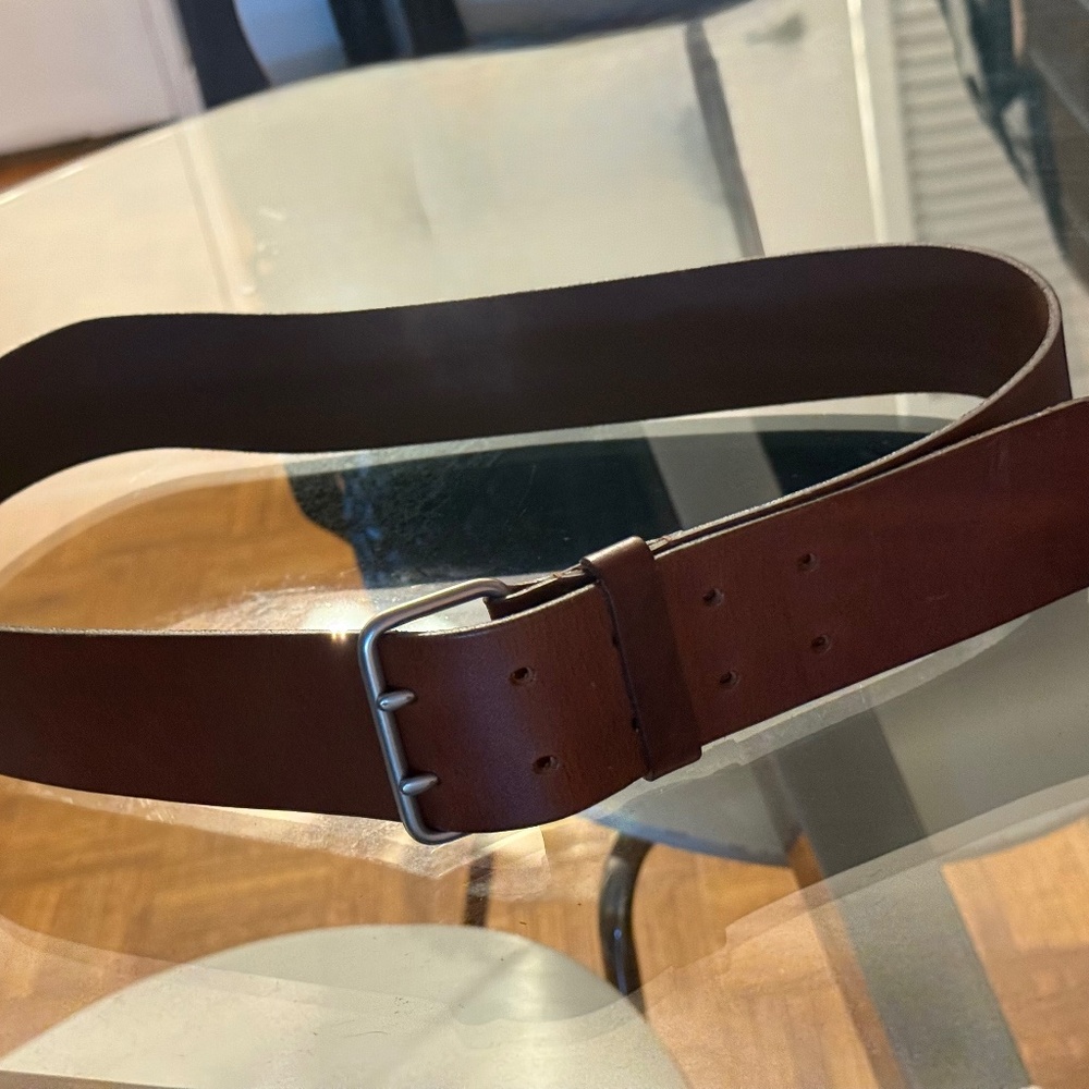 Light Brown Wide  Leather Belt 34-36 Inches